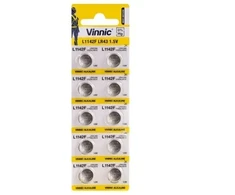 Vinnic AG12 | LR43 | SR43W | 186 | GP86A | 386 | Alkaline 1.5V Batteries (10pcs)