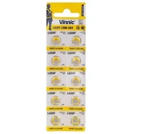 Vinnic AG4 | D377 | SR626SW | LR626 | LR66 | Alkaline 1.5V Batteries (10pcs)