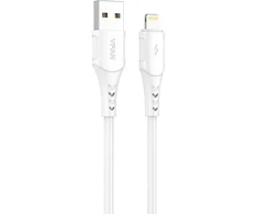 Vipfan USB - Lightning kabelis VFAN Colorful X12 3A 1m - Baltas