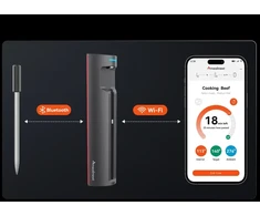 Virtuvinės svarstyklės Wozinsky Meatmeet Pro smart kitchen thermometer with Bluetooth/WiFi app, grill, orkaitė, smoker - juodas