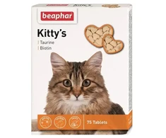 Vitamīnizēta papildbarība - Beaphar KITTY'S + Taurine + Biotin, 75tab