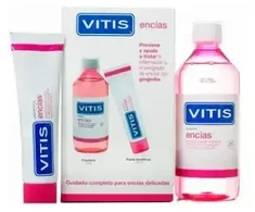 "Vitis Pack" dantenų pasta 100ml + burnos skalavimo skystis 500ml