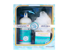 Vivapharm® Vivaco Hyaluron Acid Care SET (Face Kreminis 50ml + BL 400ml + Massage Cloth)