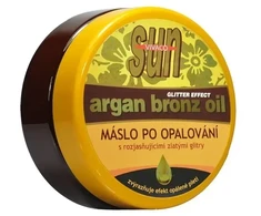 „Vivaco Sun Vital“ skaistinamasis sviestas po deginimosi su ekologišku argano aliejumi ir auksiniais blizgučiais