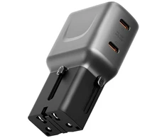 laidinis įkroviklis Energea TravelGo Adapteris 45 2xUSB-C 45W graphite-juodas