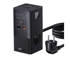 Sieninis įkroviklis / maitinimo juosta Baseus PowerCombo 100W (juoda)