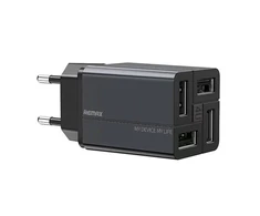 Sieninis įkroviklis Remax, RP-U43, 4x USB, 3.4A (juodas)
