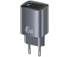 Laidinis įkroviklis USAMS CC290 T66 45W GaN 1xUSB-A 1xUSB-C tarnish