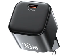 Laidinis įkroviklis USAMS JO Series CC262 30W USB-C + 1m USB-C/Lightning kabelis baltos spalvos