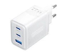 Vention Sieninis įkroviklis, ventiliacija, FERW0-EU, 2xUSB-C, USB-A, 65W/65W/30W, GaN (balta)