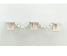 Sieninis laikiklis nagų galandimo stulpams: Trixie Lipimo kopėčios, skirtos montuoti ant sienos, 150 × 30 cm, baltos