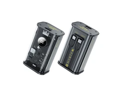 WEKOME WP-345 Vanguard serija – 10 000 mAh maitinimo blokas, greitas įkrovimas naudojant įmontuotą USB-C ir Lightning PD 20 W laidą + QC 22,5 W (juodas)