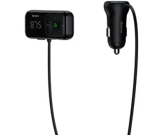 Wireless Bluetooth FM transmitter with charger Baseus S-16 (Overseas edition) - juodas