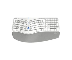 Belaidė ergonominė klaviatūra Delux GM901D BT+2.4G - balta