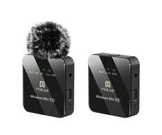 Belaidis prisegamas mikrofonas PULUZ 1 TX + 1 RX