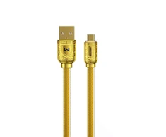 Wk Design WEKOME WDC-161 Sakin serija – USB-A į mikro USB greito įkrovimo 6A jungiamasis laidas 1 m (auksinis)
