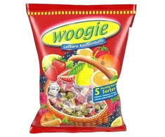 Woogie Košļājamās konfektes ar augļu garšu, 500g