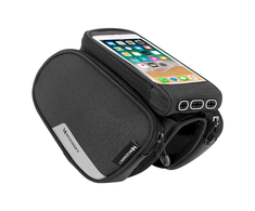 Wozinsky frame bike bag + detachable phone cover iki 6.5 "1.5l juodos spalvos (WBB7BK)