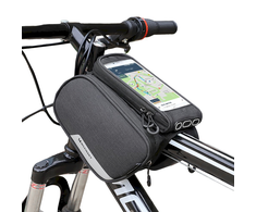 Wozinsky frame bike bag + detachable phone cover iki 6.5 "1.5l juodos spalvos (WBB7BK)