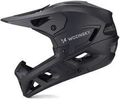 Wozinsky Dviračio šalmas su nuimamu skydeliu, 57-59 cm - Juodas