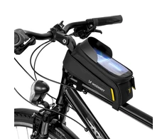 Wozinsky frame bike bag with phone case 1l juodos spalvos (WBB25BK)