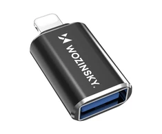 Wozinsky WALA-01 „Lightning“ į USB-A OTG adapteris – juodas