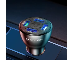 Wozinsky WCCAW 50W 4x USB-A QC automobilinis įkroviklis – baltos spalvos