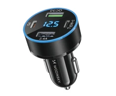 Įkroviklis automobilinis Wozinsky (WDCCB) (2xUSB 2xUSB-C 3A) 50W juodas