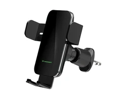 Wozinsky WEDZ-3Y8S clamp automobilinis telefono laikiklis su 15W inductive charger for phone on the air vent – juodos spalvos