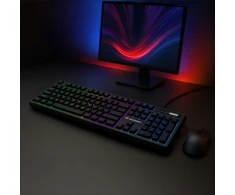 Wozinsky WKG-200 RGB Membrane Klaviatūra žaidimams su ratuku - Juodas