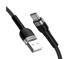 Wozinsky WNBAC1 USB-A / USB-C 2.4A kabelis 1 m – juodos spalvos