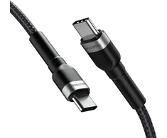 Wozinsky WNBCC1 duomenų perdavimo ir įkrovimo kabelis | USB-C į USB-C | 65W | 1m | juodas