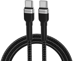 Wozinsky WNBCC1 duomenų perdavimo ir įkrovimo kabelis | USB-C į USB-C | 65W | 1m | juodas