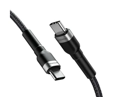 Wozinsky WNBCC1 USB-C / USB-C PD 65W kabelis 1 m – juodos spalvos