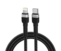 Wozinsky WNBCL2 Lightning / USB-C PD 30W laidas 2 m - juodas