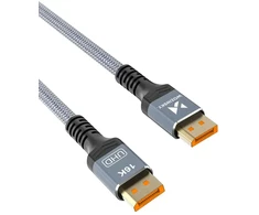 Wozinsky WPS-16AYL2S DisplayPort 2.1 80Gb/s 16K@60Hz 8K@120Hz 4K@240Hz HDR HDCP DSC cable - juodas