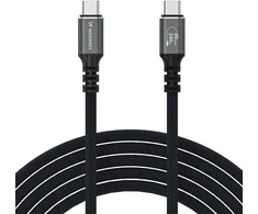 Wozinsky WPS-UY42S duomenų perdavimo ir įkrovimo kabelis | USB-C į USB-C | 240 W | Thunderbolt 4 | 2 m | juodas