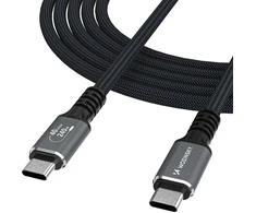 Wozinsky WPS-UY42S duomenų perdavimo ir įkrovimo kabelis | USB-C į USB-C | 240 W | Thunderbolt 4 | 2 m | juodas