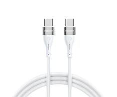 Wozinsky WSTCC1 USB-C / USB-C PD 65W kabelis 1 m long – baltos spalvos