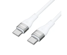 Wozinsky WSTCC2 USB-C / USB-C PD 65W kabelis 2 m – baltos spalvos