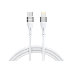 Wozinsky WSTCL1 Lightning / USB-C PD 27W kabelis 1 m – baltos spalvos