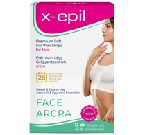 X-Epil Premium Soft Silky Finish Hair Removal Wax Strips For Face, 12 vnt.