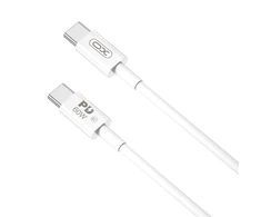 XO kabelis NB-Q190A PD USB-C - USB-C 1,0m 60W baltos spalvos