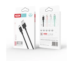XO kabelis NB156 USB - microUSB 1,0 m 2,4A baltos spalvos