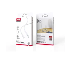 XO kabelis NB208B PD USB-C - USB-C 1,0m 60W baltos spalvos