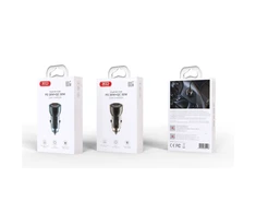XO automobilinis įkroviklis CC60 60W 1x USB 1x USB-C juodas