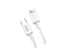 XO kabelis NB124 PD USB-C - USB-C 1,0 m baltos spalvos