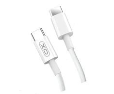 XO kabelis NB124 PD USB-C - USB-C 1,0 m baltos spalvos