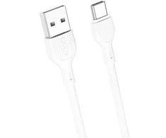 XO kabelis NB200 USB - USB-C 2,0m 2.1A baltos spalvos