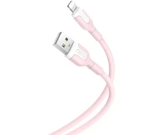 XO kabelis NB212 USB - Lightning 1,0 m 2,1A rožinės spalvos
